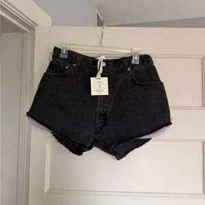 Brand new Levi black denim shorts